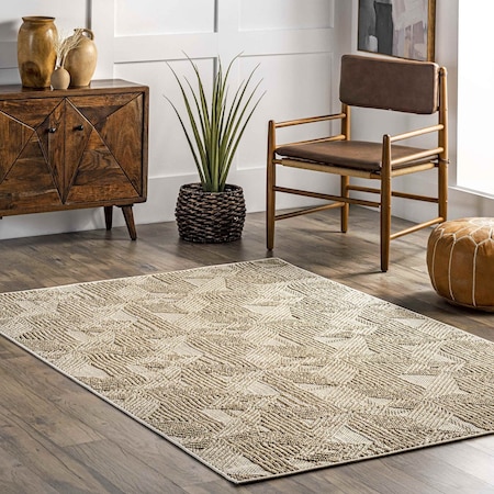 Nuloom Trinity Textured Abstract Diamonds Area Rug 5ft 3in x 7ft 6in OZAL02A-53076
